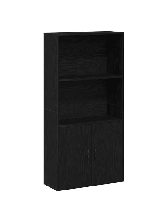 RAAMATUALUS, MUST TAMM, 60X24X120 CM, TEHISPUIT