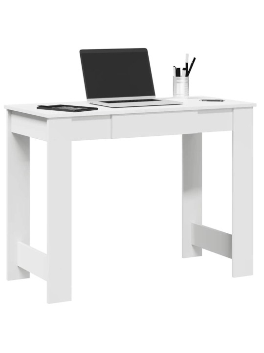 KIRJUTUSLAUD VALGE 100X45X75 CM ENGINEERED WOOD