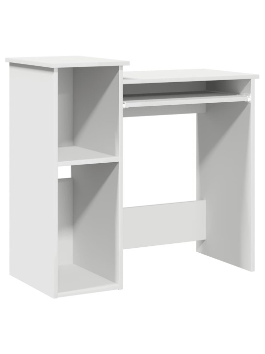 RIIULITEGA KIRJUTUSLAUD VALGE 84X40X78 CM ENGINEERED WOOD