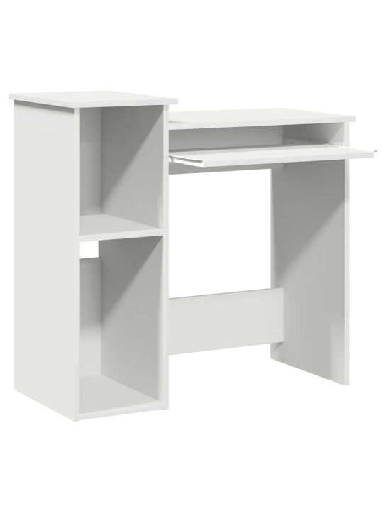 RIIULITEGA KIRJUTUSLAUD VALGE 84X40X78 CM ENGINEERED WOOD