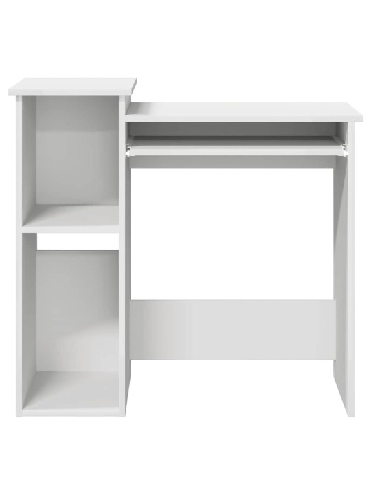 RIIULITEGA KIRJUTUSLAUD VALGE 84X40X78 CM ENGINEERED WOOD