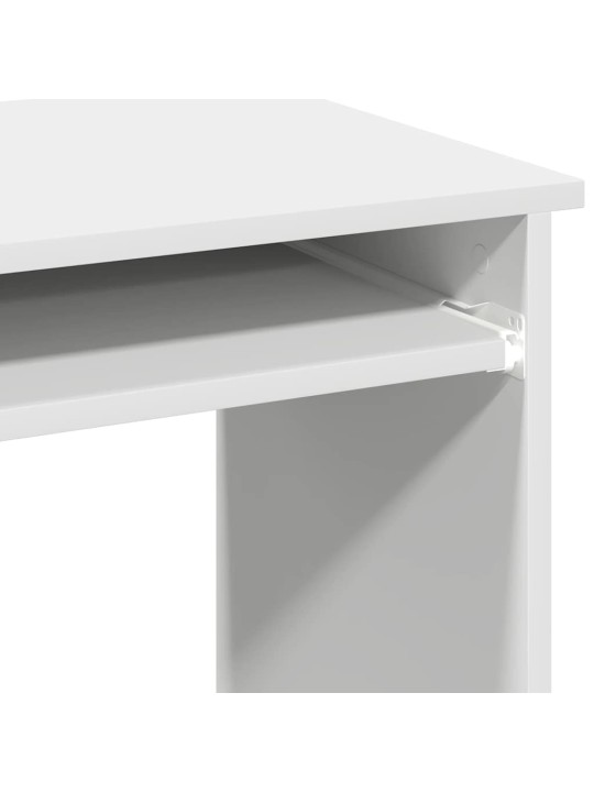 RIIULITEGA KIRJUTUSLAUD VALGE 84X40X78 CM ENGINEERED WOOD