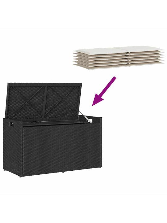 VÄLIHOIUPINK PADJAGA, MUST 100 CM POLÜROTANGIST
