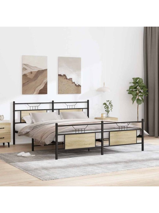METALLIST VOODIRAAM ILMA MADRATSITA SONOMA TAMM 160X200 CM