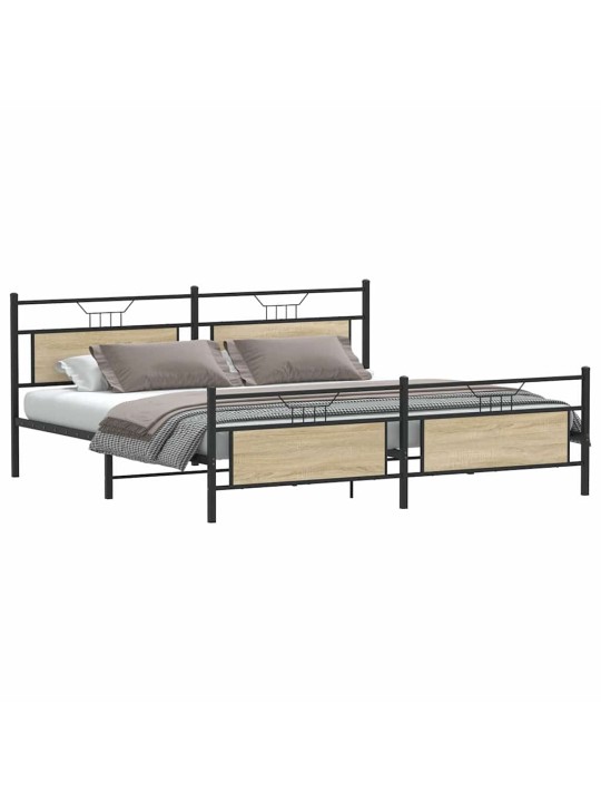 METALLIST VOODIRAAM ILMA MADRATSITA SONOMA TAMM 193X203 CM