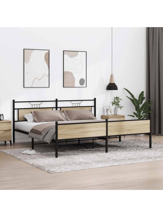 METALLIST VOODIRAAM ILMA MADRATSITA SONOMA TAMM 193X203 CM