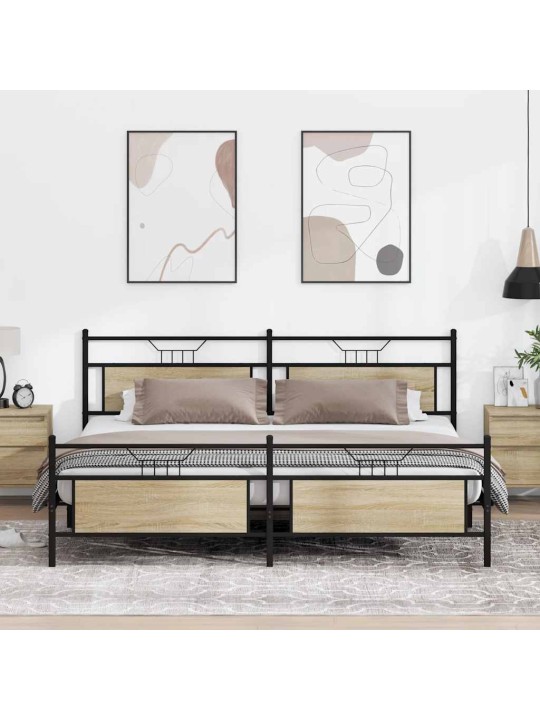 METALLIST VOODIRAAM ILMA MADRATSITA SONOMA TAMM 193X203 CM