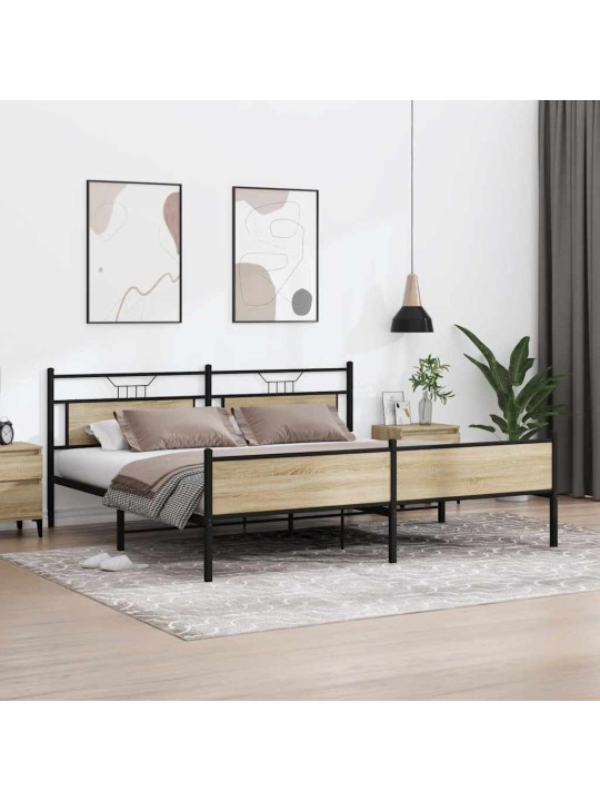 METALLIST VOODIRAAM ILMA MADRATSITA SONOMA TAMM 200X200 CM