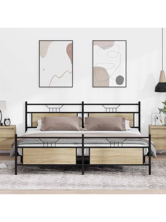 METALLIST VOODIRAAM ILMA MADRATSITA SONOMA TAMM 200X200 CM