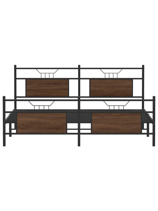 METALLIST VOODIRAAM ILMA MADRATSITA PRUUN TAMM 160X200 CM