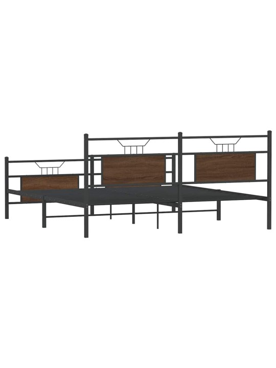 METALLIST VOODIRAAM ILMA MADRATSITA PRUUN TAMM 160X200 CM