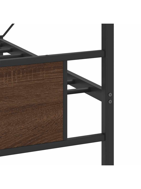 METALLIST VOODIRAAM ILMA MADRATSITA PRUUN TAMM 160X200 CM