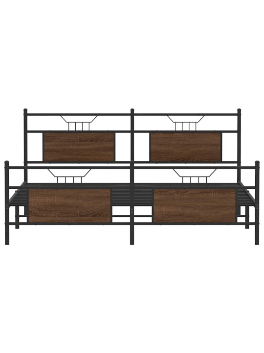 METALLIST VOODIRAAM ILMA MADRATSITA PRUUN TAMM 180X200 CM