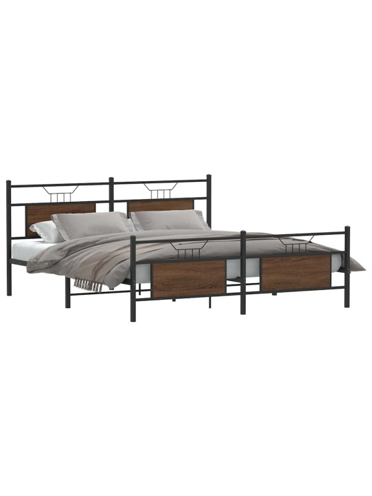 METALLIST VOODIRAAM ILMA MADRATSITA PRUUN TAMM 183X213 CM