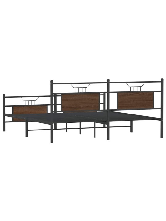 METALLIST VOODIRAAM ILMA MADRATSITA PRUUN TAMM 183X213 CM