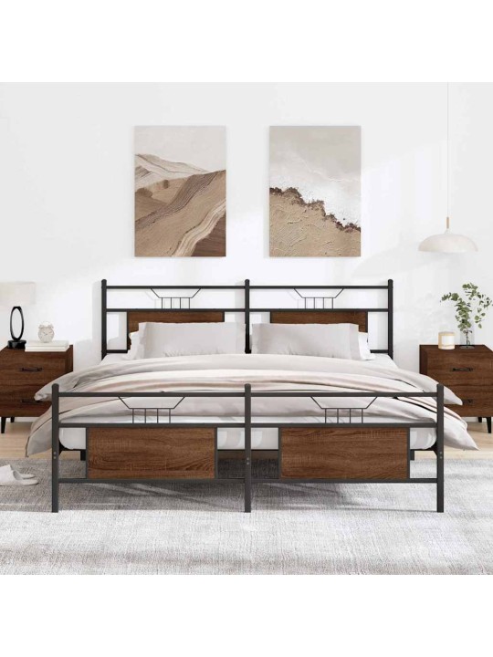 METALLIST VOODIRAAM ILMA MADRATSITA PRUUN TAMM 183X213 CM