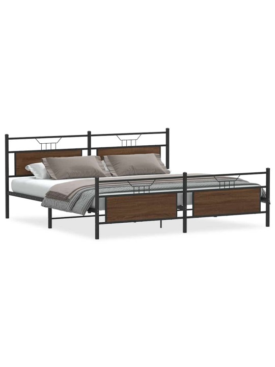 METALLIST VOODIRAAM ILMA MADRATSITA PRUUN TAMM 193X203 CM