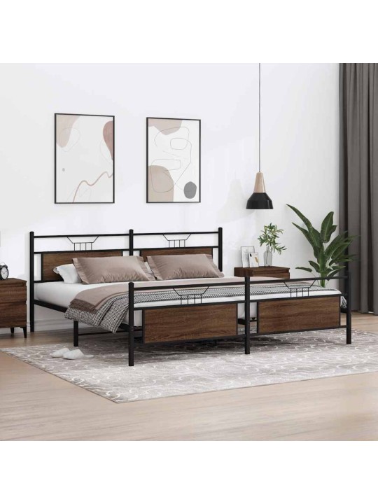 METALLIST VOODIRAAM ILMA MADRATSITA PRUUN TAMM 193X203 CM
