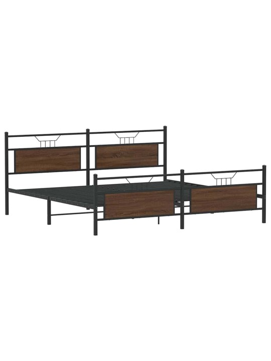 METALLIST VOODIRAAM ILMA MADRATSITA PRUUN TAMM 193X203 CM