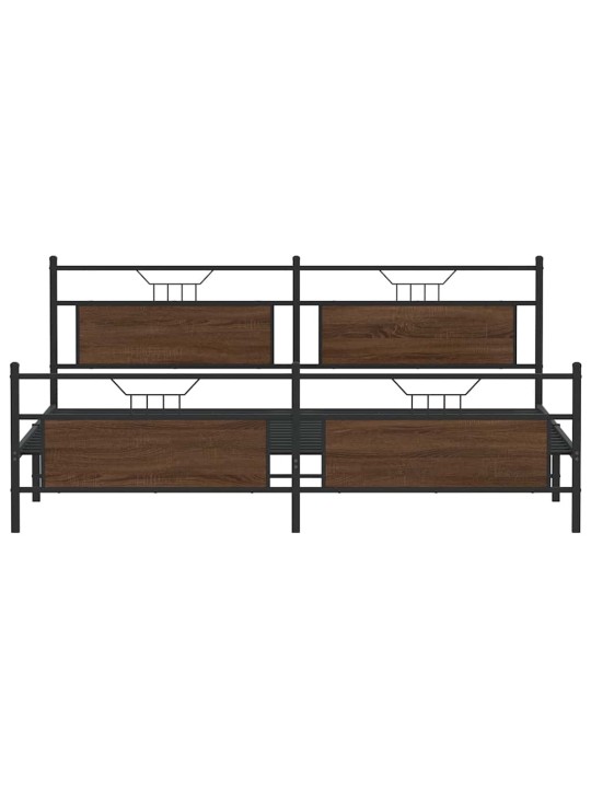 METALLIST VOODIRAAM ILMA MADRATSITA PRUUN TAMM 193X203 CM