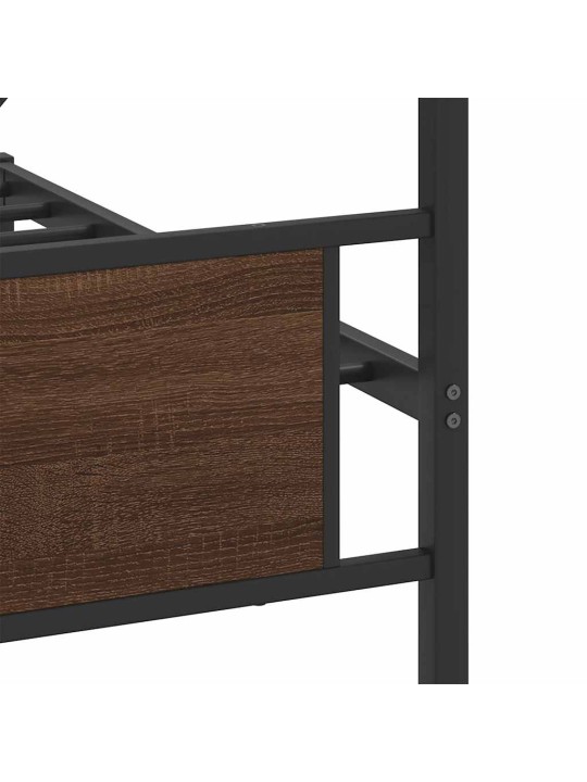 METALLIST VOODIRAAM ILMA MADRATSITA PRUUN TAMM 193X203 CM
