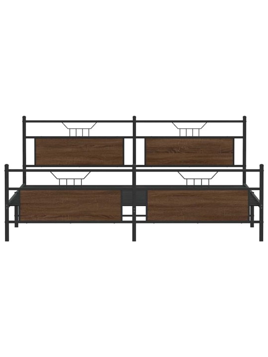 METALLIST VOODIRAAM ILMA MADRATSITA PRUUN TAMM 200X200 CM