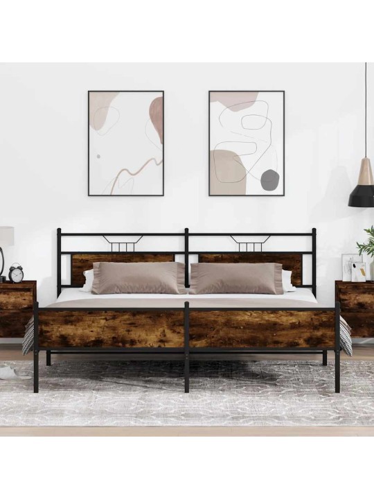 METALLIST VOODIRAAM ILMA MADRATSITA SUITSUTATUD TAMM 193X203 CM