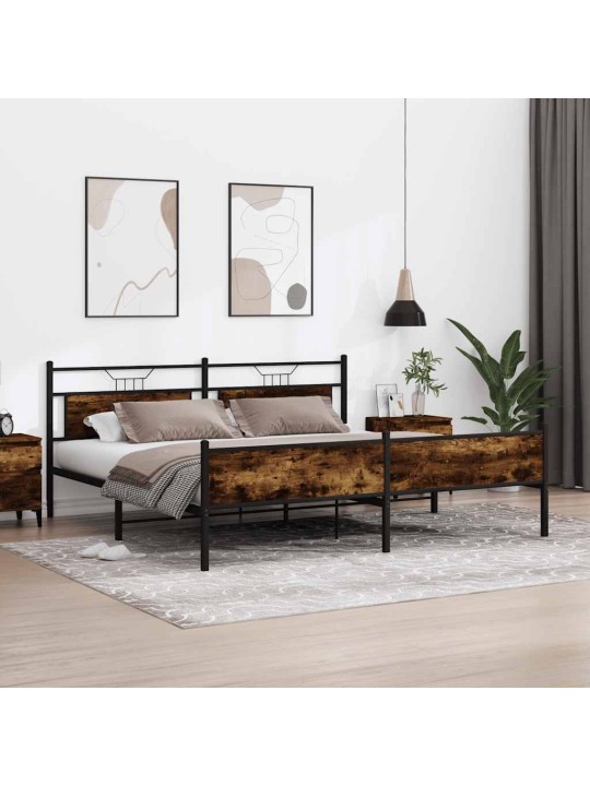 METALLIST VOODIRAAM ILMA MADRATSITA SUITSUTATUD TAMM 200X200 CM