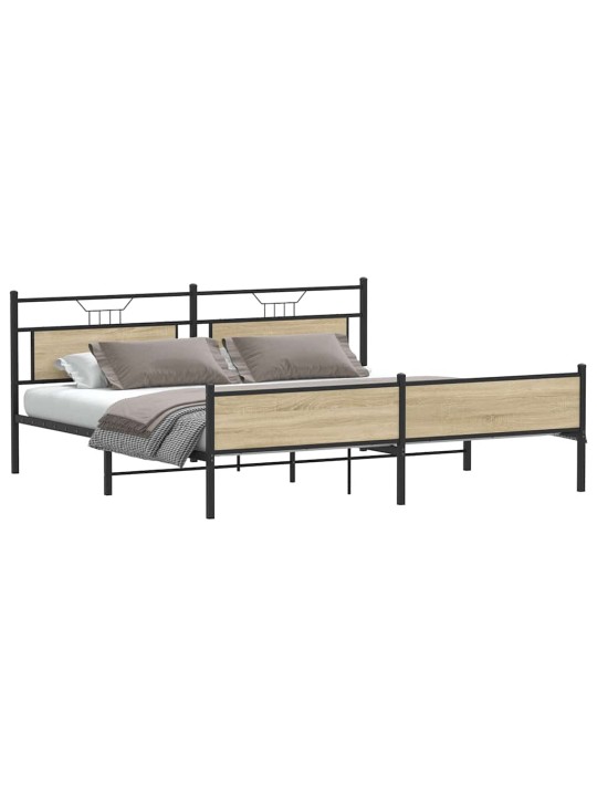 METALLIST VOODIRAAM ILMA MADRATSITA SONOMA TAMM 193X203 CM