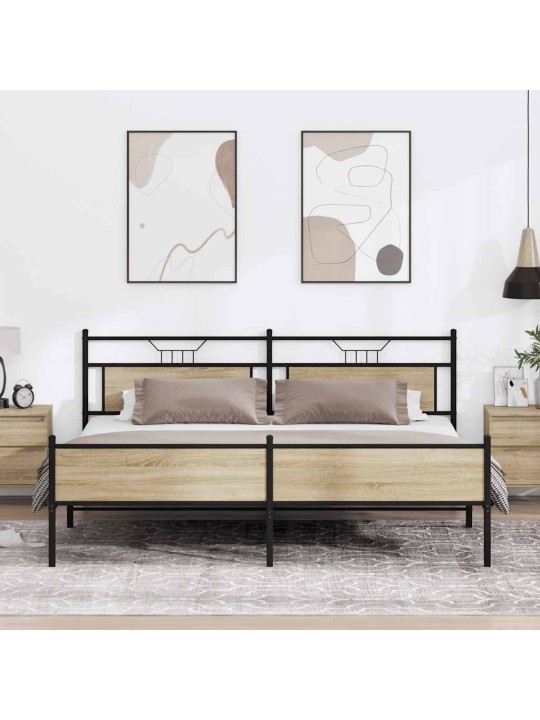 METALLIST VOODIRAAM ILMA MADRATSITA SONOMA TAMM 200X200 CM