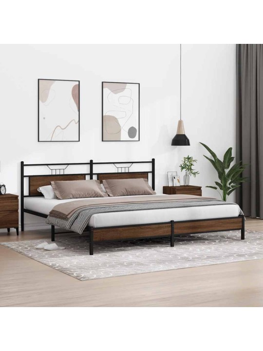 METALLIST VOODIRAAM ILMA MADRATSITA PRUUN TAMM 193X203 CM