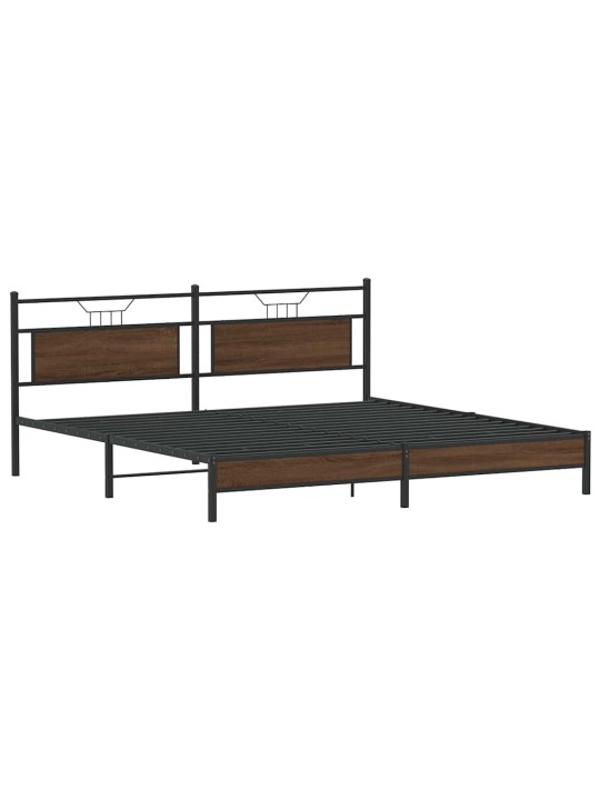 METALLIST VOODIRAAM ILMA MADRATSITA PRUUN TAMM 193X203 CM