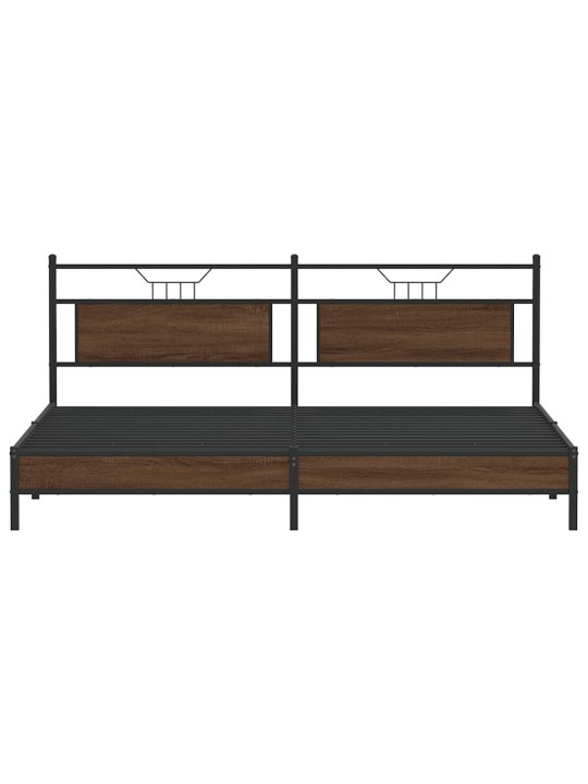 METALLIST VOODIRAAM ILMA MADRATSITA PRUUN TAMM 193X203 CM