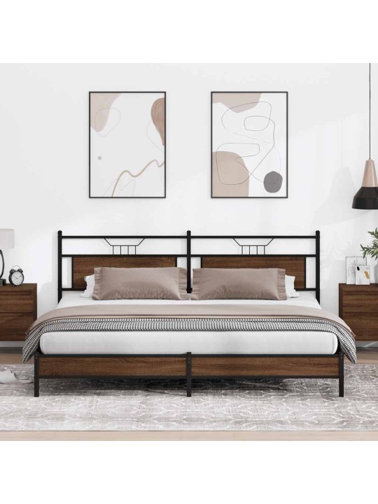 METALLIST VOODIRAAM ILMA MADRATSITA PRUUN TAMM 193X203 CM