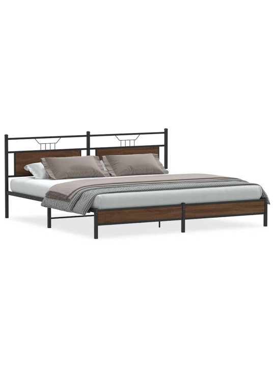 METALLIST VOODIRAAM ILMA MADRATSITA PRUUN TAMM 200X200 CM