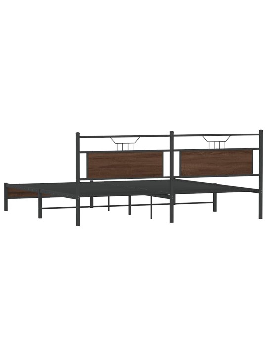 METALLIST VOODIRAAM ILMA MADRATSITA PRUUN TAMM 200X200 CM