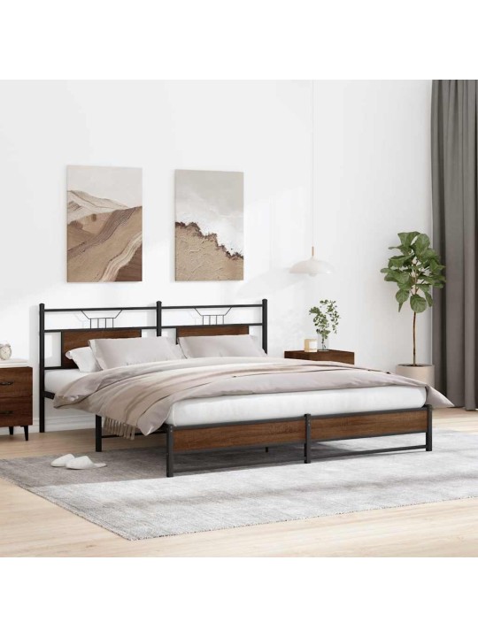 METALLIST VOODIRAAM ILMA MADRATSITA PRUUN TAMM 180X200 CM