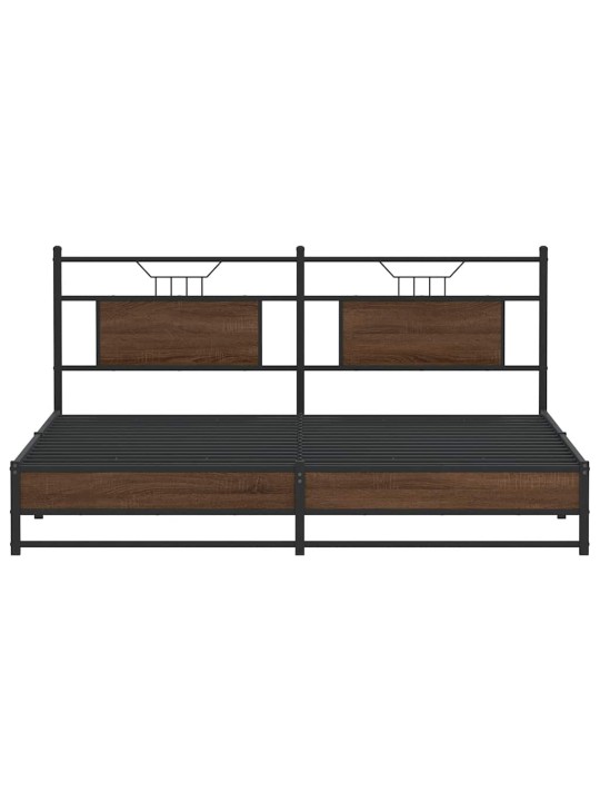 METALLIST VOODIRAAM ILMA MADRATSITA PRUUN TAMM 180X200 CM