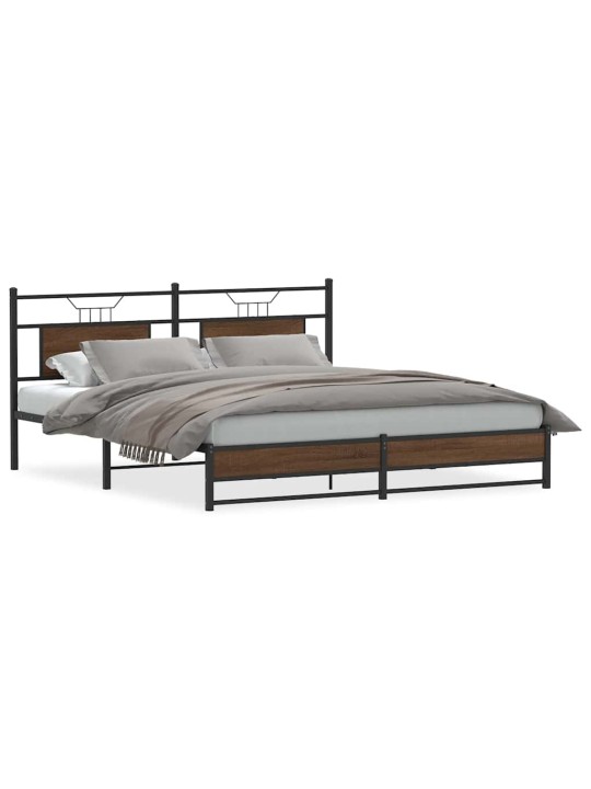 METALLIST VOODIRAAM ILMA MADRATSITA PRUUN TAMM 183X213 CM