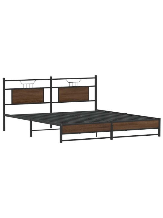 METALLIST VOODIRAAM ILMA MADRATSITA PRUUN TAMM 183X213 CM