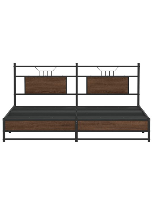 METALLIST VOODIRAAM ILMA MADRATSITA PRUUN TAMM 183X213 CM