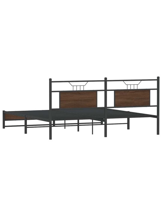 METALLIST VOODIRAAM ILMA MADRATSITA PRUUN TAMM 183X213 CM