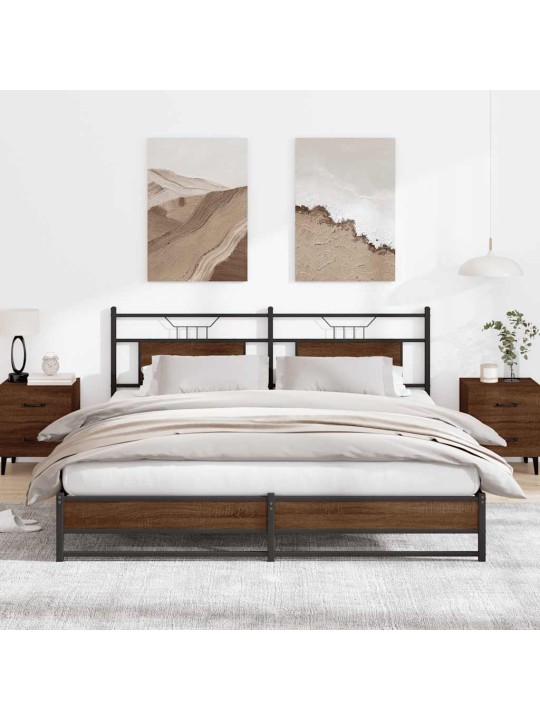 METALLIST VOODIRAAM ILMA MADRATSITA PRUUN TAMM 183X213 CM