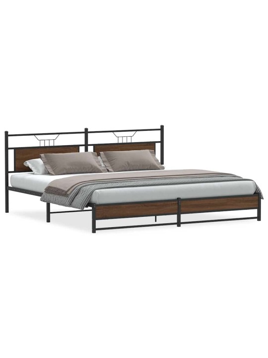 METALLIST VOODIRAAM ILMA MADRATSITA PRUUN TAMM 193X203 CM