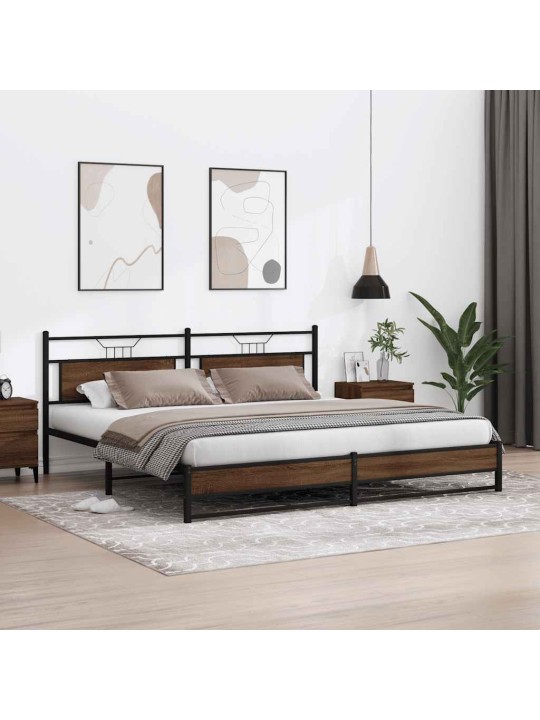 METALLIST VOODIRAAM ILMA MADRATSITA PRUUN TAMM 193X203 CM