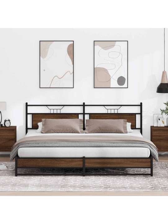 METALLIST VOODIRAAM ILMA MADRATSITA PRUUN TAMM 193X203 CM