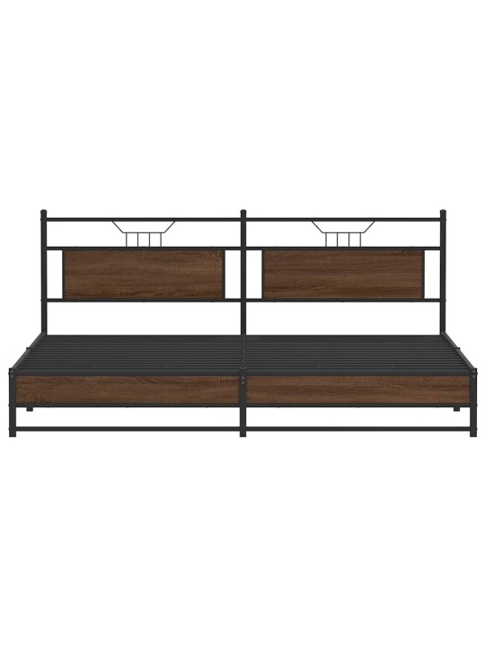 METALLIST VOODIRAAM ILMA MADRATSITA PRUUN TAMM 200X200 CM