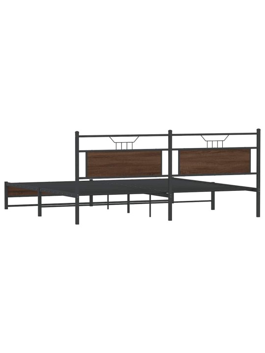 METALLIST VOODIRAAM ILMA MADRATSITA PRUUN TAMM 200X200 CM
