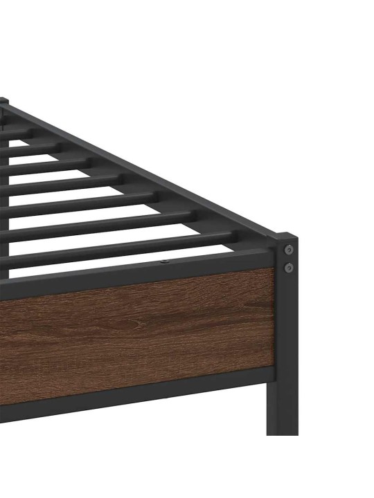METALLIST VOODIRAAM ILMA MADRATSITA PRUUN TAMM 200X200 CM