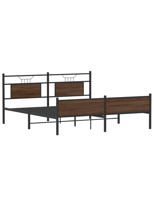 METALLIST VOODIRAAM ILMA MADRATSITA PRUUN TAMM 160X200 CM